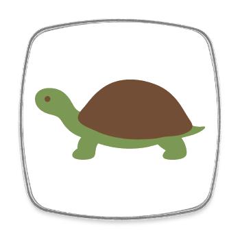 Schildkröte Design Geschenkidee Tierfreunde - Viereckiger Kühlschrankmagnet - Weiß - Vorne