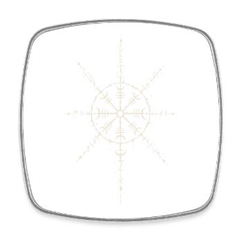Der Runenstern in Hexentinte - Viereckiger Kühlschrankmagnet - Weiß - Vorne