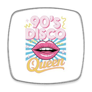 90er Jahre Disco Queen Retro Dance Party Nostalgie - Viereckiger Kühlschrankmagnet - Weiß - Vorne