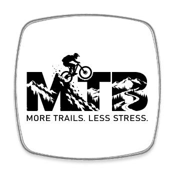 MTB Leidenschaft – Mountainbike & Outdoor offroad - Viereckiger Kühlschrankmagnet - Weiß - Vorne