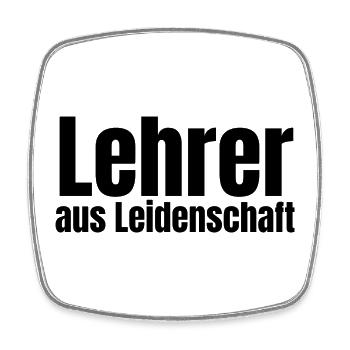 Lehrer aus Leidenschaft Grundschule Geschenk - Viereckiger Kühlschrankmagnet - Weiß - Vorne