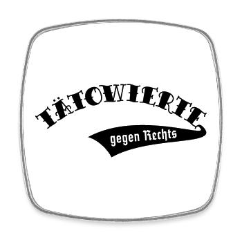 Tätowierte Gegen Rechts (Tattoo Tätowierung / B) - Viereckiger Kühlschrankmagnet - Weiß - Vorne