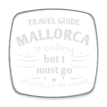 Mallorca is calling but I must go Spanien - Viereckiger Kühlschrankmagnet - Weiß - Vorne