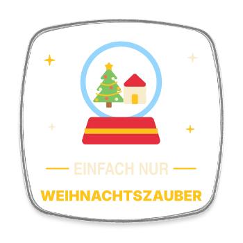 Einfach nur Weihnachtszauber – Schneekugel - Viereckiger Kühlschrankmagnet - Weiß - Vorne