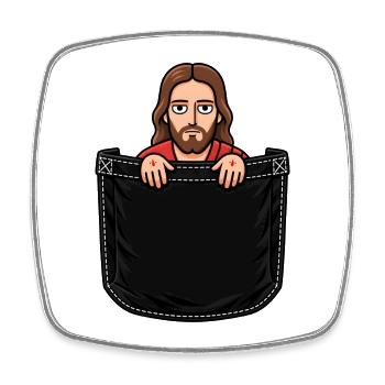Jesus - Its my birthday - Viereckiger Kühlschrankmagnet - Weiß - Vorne