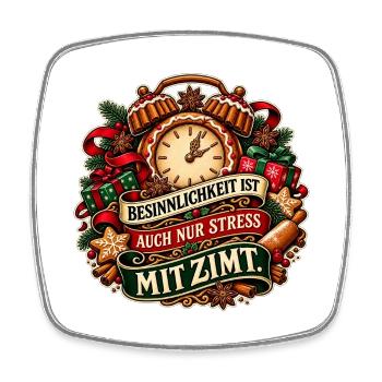 Besinnlichkeit mit Zimt - Viereckiger Kühlschrankmagnet - Weiß - Vorne