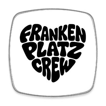 Frankenplatz Crew - Viereckiger Kühlschrankmagnet - Weiß - Vorne