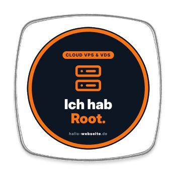 Ich Hab Root. Linux Admin Shirt - Viereckiger Kühlschrankmagnet - Weiß - Vorne