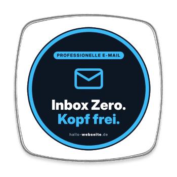 Inbox Zero. Kopf Frei. Büro Shirt - Viereckiger Kühlschrankmagnet - Weiß - Vorne