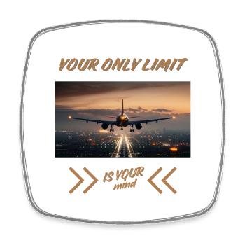 Your Only Limit Is Your Mind – Flugzeug Mindset - Viereckiger Kühlschrankmagnet - Weiß - Vorne