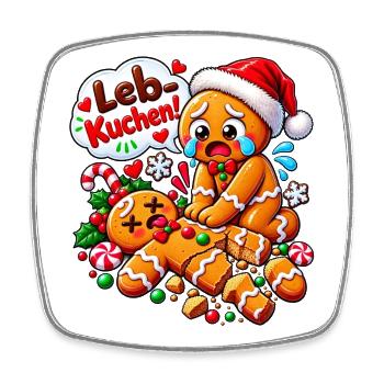 Weihnachten Lebkuchen Nikolaus - Viereckiger Kühlschrankmagnet - Weiß - Vorne
