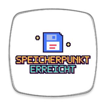 Floppy Pixel Speicherpunk - Viereckiger Kühlschrankmagnet - Weiß - Vorne