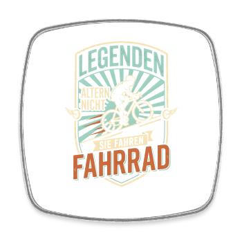 Legenden Altern Nicht Sie Fahren Fahrrad Rennrad - Viereckiger Kühlschrankmagnet - Weiß - Vorne