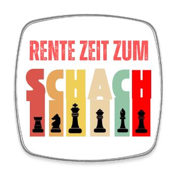 Rente Zeit Zum Schach Spruch - Viereckiger Kühlschrankmagnet - Weiß - Vorne