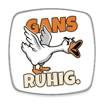 Gans ruhig Wütende Gans Spruch - Viereckiger Kühlschrankmagnet - Weiß - Vorne