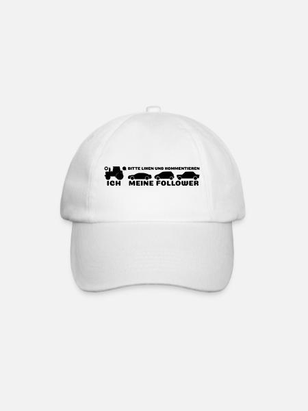 Ich, meine Follower Traktor Autos Landwirt Bauer - Baseballkappe - Weiß/Weiß