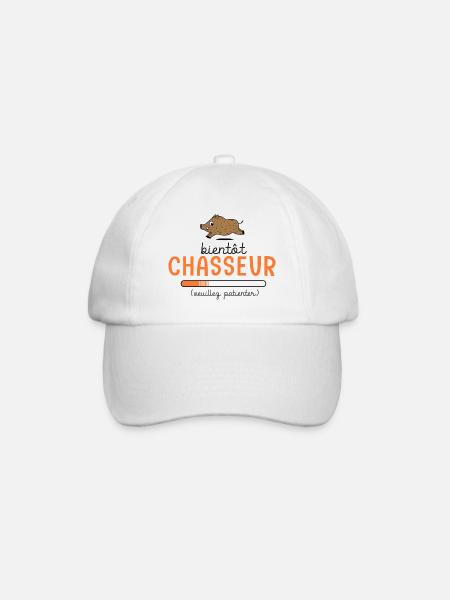 Bientôt Chasseur Body Bébé Cadeau Papa Chasse - Casquette classique - blanc/blanc
