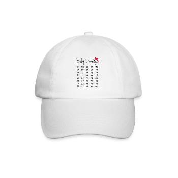 Lustiges Schwangerschaft Schwanger Geschenk Eltern - Baseballkappe - Weiß/Weiß - Vorne