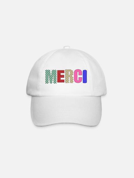 MERCI - Casquette classique - blanc/blanc