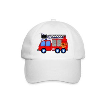 Feuerwehrfahrzeug Kinder - Baseballkappe - Weiß/Weiß - Vorne