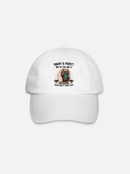 Personne n'est parfait Géocaching Geocacher Gift - Casquette classique - blanc/blanc