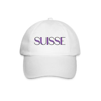 SUISSE. PAYS. GENEVE. HUMOUR. PAYS. DRAPEAU - Casquette classique - blanc/blanc - Devant