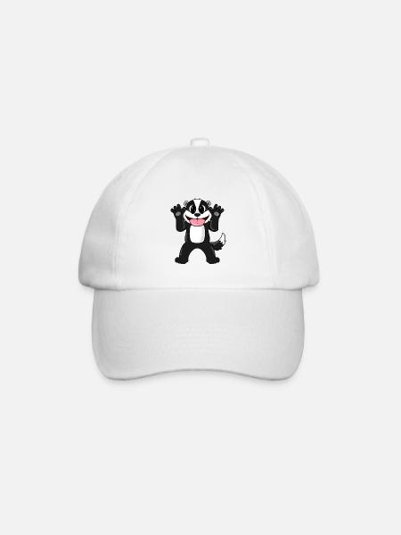Dachs - Baseballkappe - Weiß/Weiß