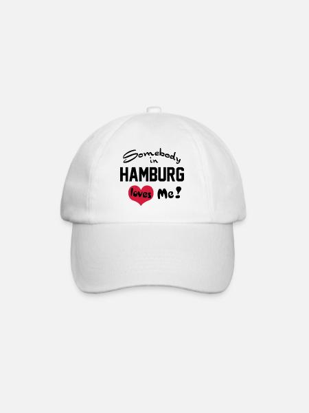 hamburg - Baseballkappe - Weiß/Weiß