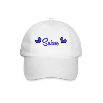 SUISSE. PAYS. GENEVE. HUMOUR. PAYS - Casquette classique - blanc/blanc - Devant