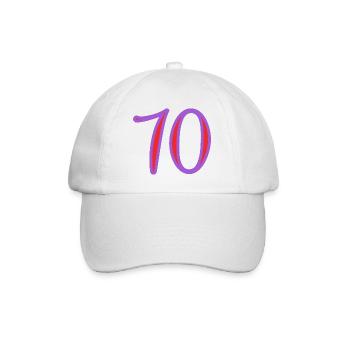 70. 70 ANS. 70e ANNIVERSAIRE. ANNIVERSAIRE 70 ANS. - Casquette classique - blanc/blanc - Devant