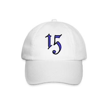 15. 15 ANS. 15e ANNIVERSAIRE. ANNIVERSAIRE 15 ANS. - Casquette classique - blanc/blanc - Devant