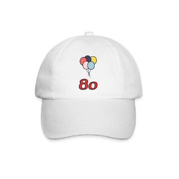 80. 80 ANS. 80e ANNIVERSAIRE. ANNIVERSAIRE 80 ANS. - Casquette classique - blanc/blanc - Devant