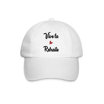 RUHESTAND. FROHEN RUHESTAND. GLÜCKLICHER RUHESTAND - Baseballkappe - Weiß/Weiß - Vorne