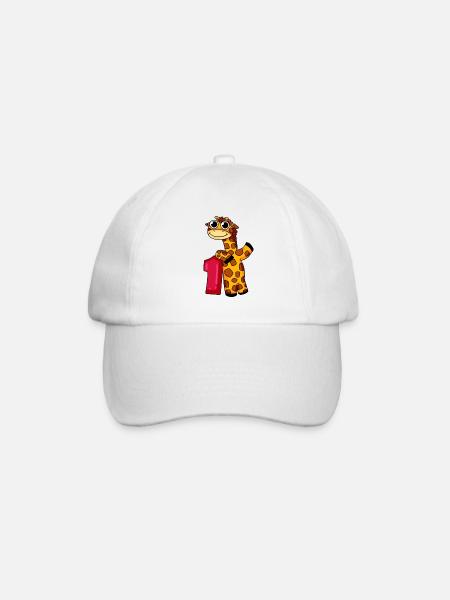 1. Geburtstag Giraffe 1.Klasse Geschenk - Baseballkappe - Weiß/Weiß