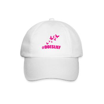 doeslief all in pink with heaps of butterflies - Baseball Cap - white/white - Front