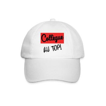 COLLEGUE. DEPART. RETRAITE. EMPLOI. HUMOUR - Casquette classique - blanc/blanc - Devant