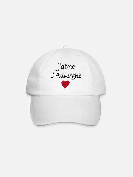 J'aime l'auvergne - Casquette classique - blanc/blanc