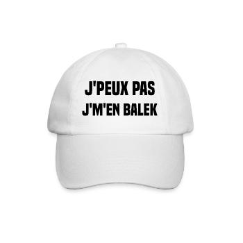 J'peux pas j'm'en balek - Casquette classique - blanc/blanc - Devant