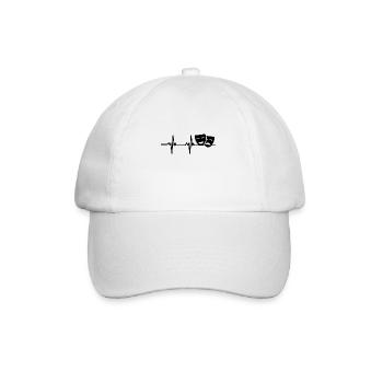 Drama Masks Theatre Heart palpitations - Baseball Cap - white/white - Front