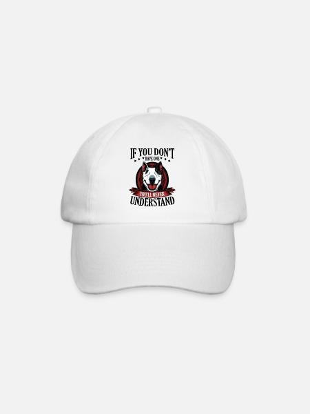Bull Terrier - Baseball Cap - white/white
