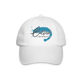 Poisson-chat, poisson-chat, pêche sportive, monstre de rivière - Casquette classique - blanc/blanc - Devant