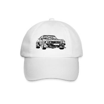 Rennsport Linien-Silhouette - Baseballkappe - Weiß/Weiß - Vorne