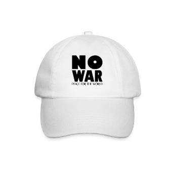NO WAR Peace for the world - Baseball Cap - white/white - Front