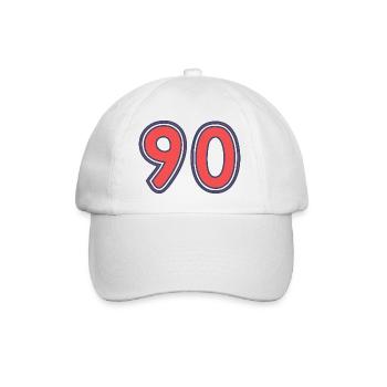 90. 90 ANS. 90e ANNIVERSAIRE. ANNIVERSAIRE 90 ANS. - Casquette classique - blanc/blanc - Devant