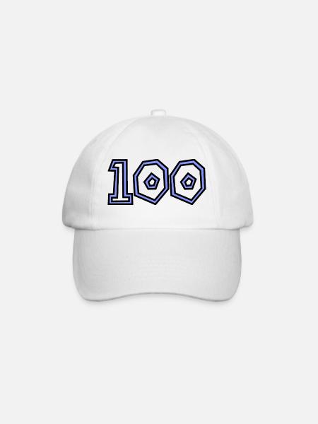 100. 100 ANS. 100e ANNIVERSAIRE. ANNIVERSAIRE 100 - Casquette classique - blanc/blanc