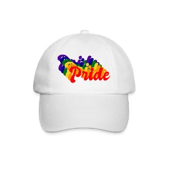 Stolz LGBT Retro - Baseballkappe - Weiß/Weiß - Vorne