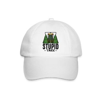 Stupid Tree Disc Golf saying Frisbee gift - Baseball Cap - white/white - Front