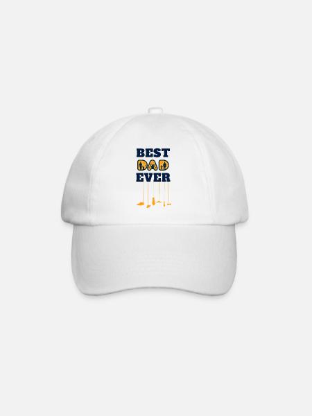 Meilleur papa de tous les temps - Casquette classique - blanc/blanc