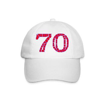 70. 70 ANS. 70e ANNIVERSAIRE. ANNIVERSAIRE 70 ANS. - Casquette classique - blanc/blanc - Devant