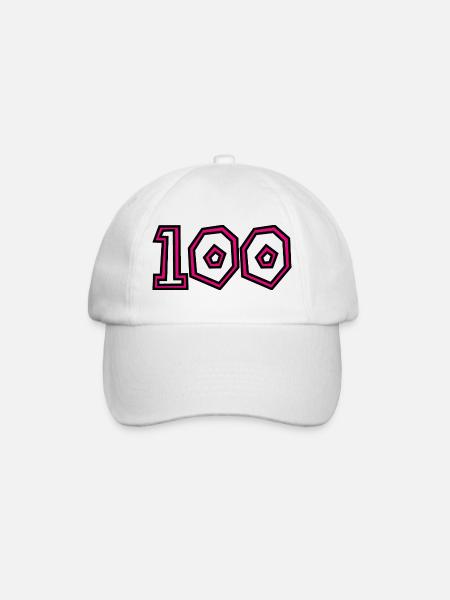 100. 100 ANS. 100e ANNIVERSAIRE. ANNIVERSAIRE 1001 - Casquette classique - blanc/blanc